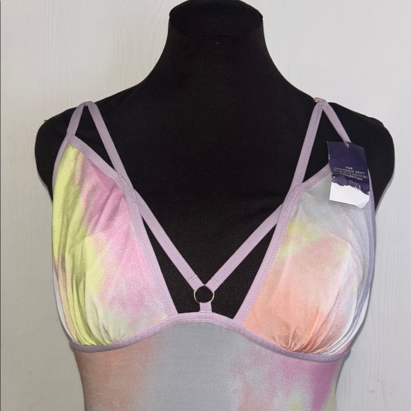 CACIQUE Pastel Tie-Dye Strappy Bodysuit - Picture 2 of 7